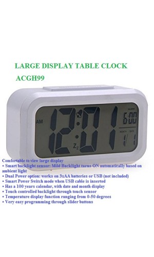 Large Display Digital Table Clock